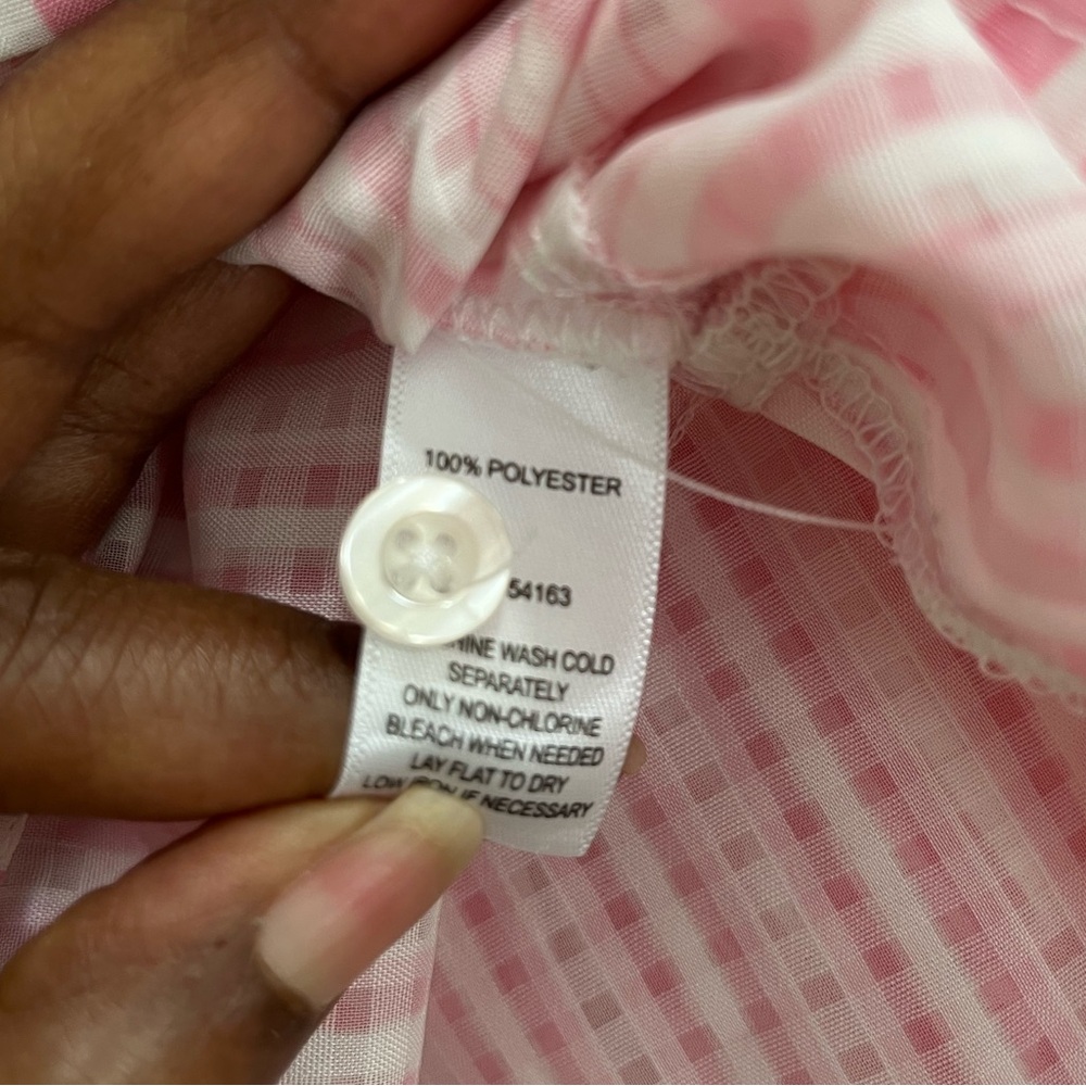 Marc New York Pink Striped Ruffle Blouse - Picture 3 of 5